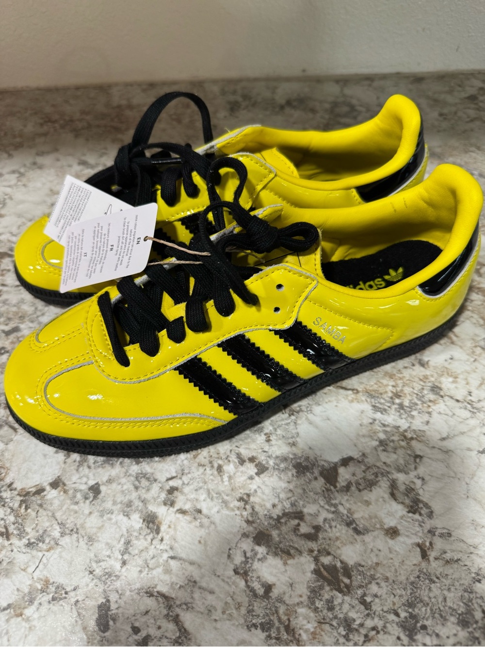 Women’s Samba OG Wide Yellow & Black Sneakers - Picture 3 of 4